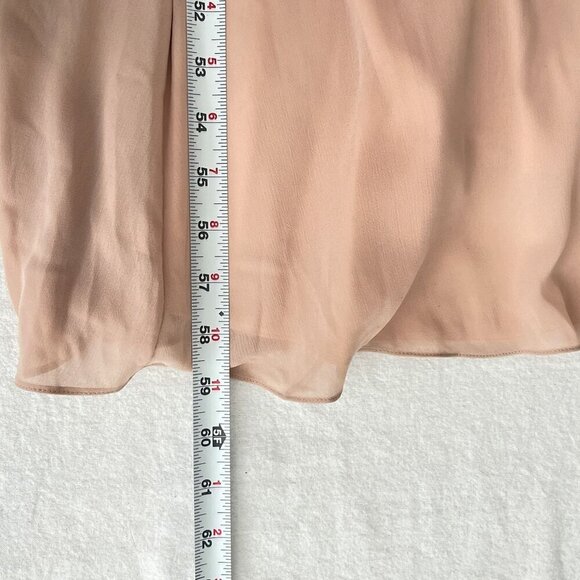 Wtoo By Watters Chiffon Spaghetti Straps Bridesmaids Maxi Dress Blush Pink 10 - Picture 7 of 9